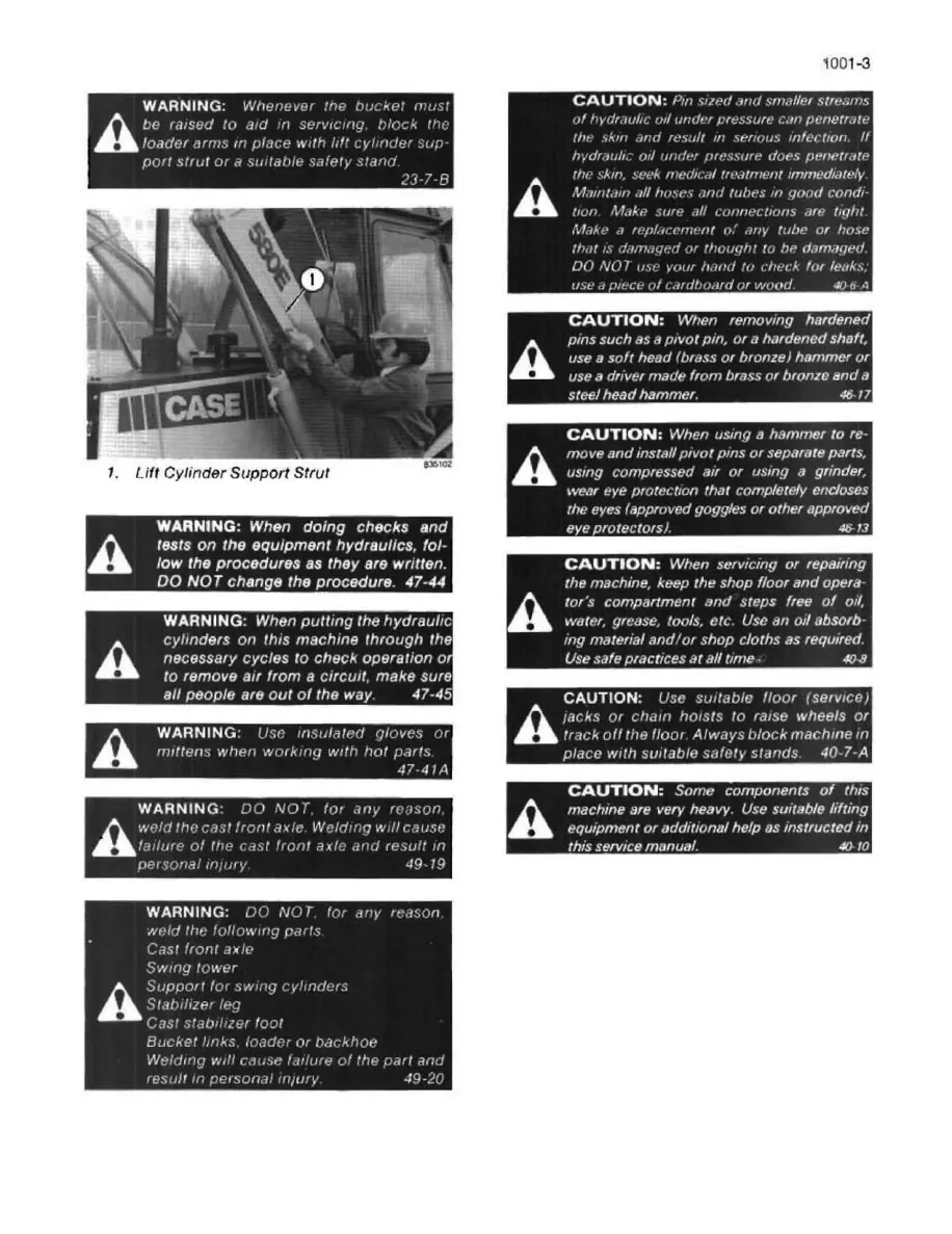 Case 580 Super E Contruction King Backhoe Loader Tractor Service & Repair Manual preview page 6