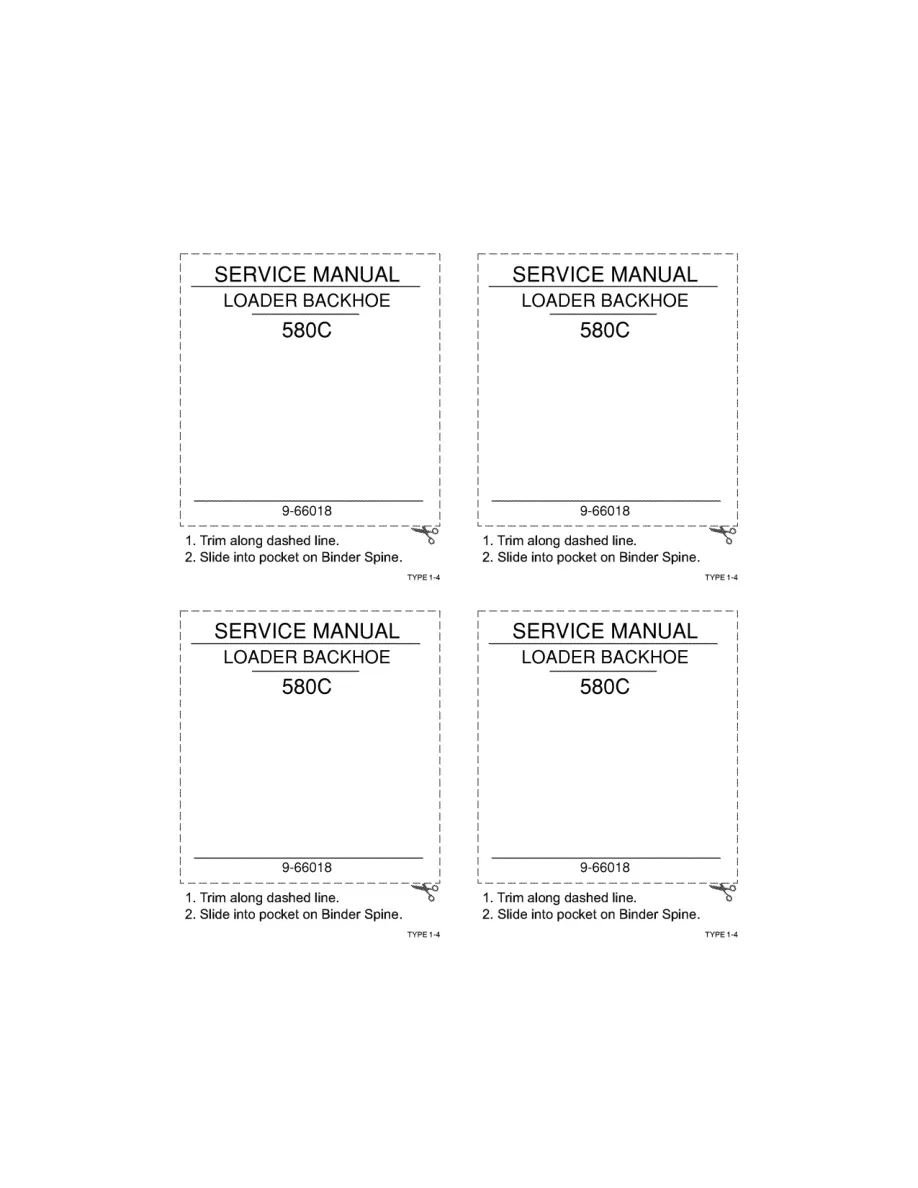 Case 580C Backhoe Loader Tractor Service & Repair Manual preview page 1