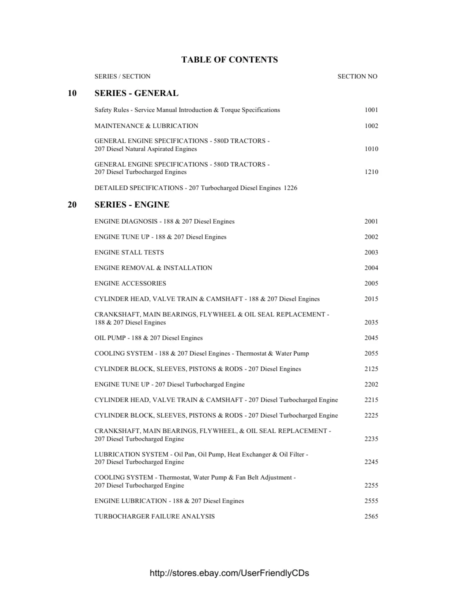 Case 580D 580SD 580 Super D TLB Tractor Parts Manual preview page 2