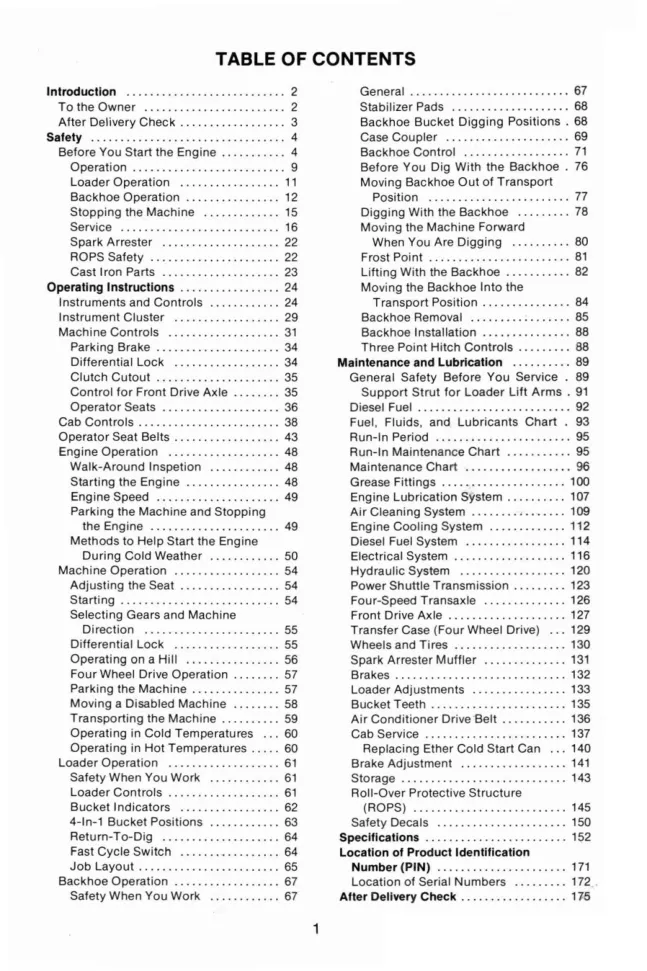 Case 580E 580SE Tractor Operator's Manual preview page 3