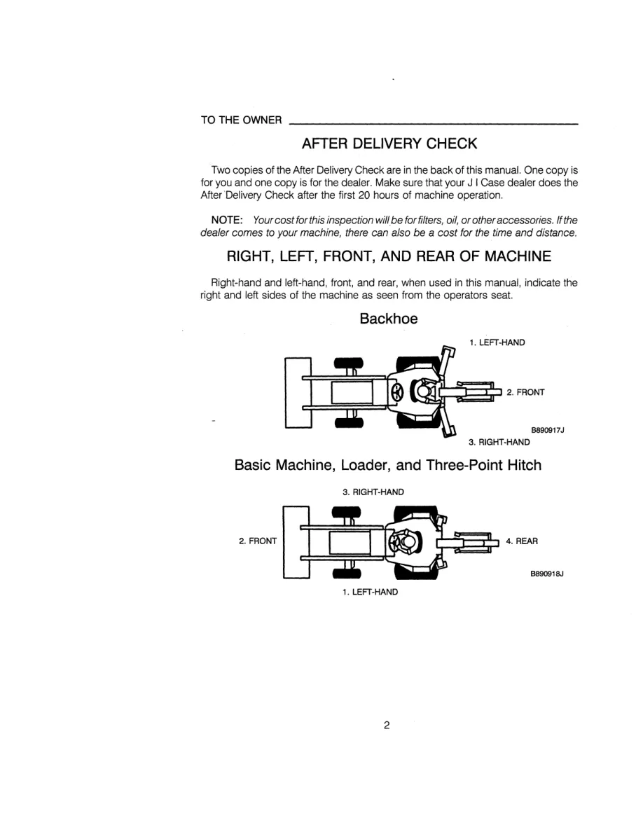 Case 580k Loader Backhoe Operator's Manual preview page 4