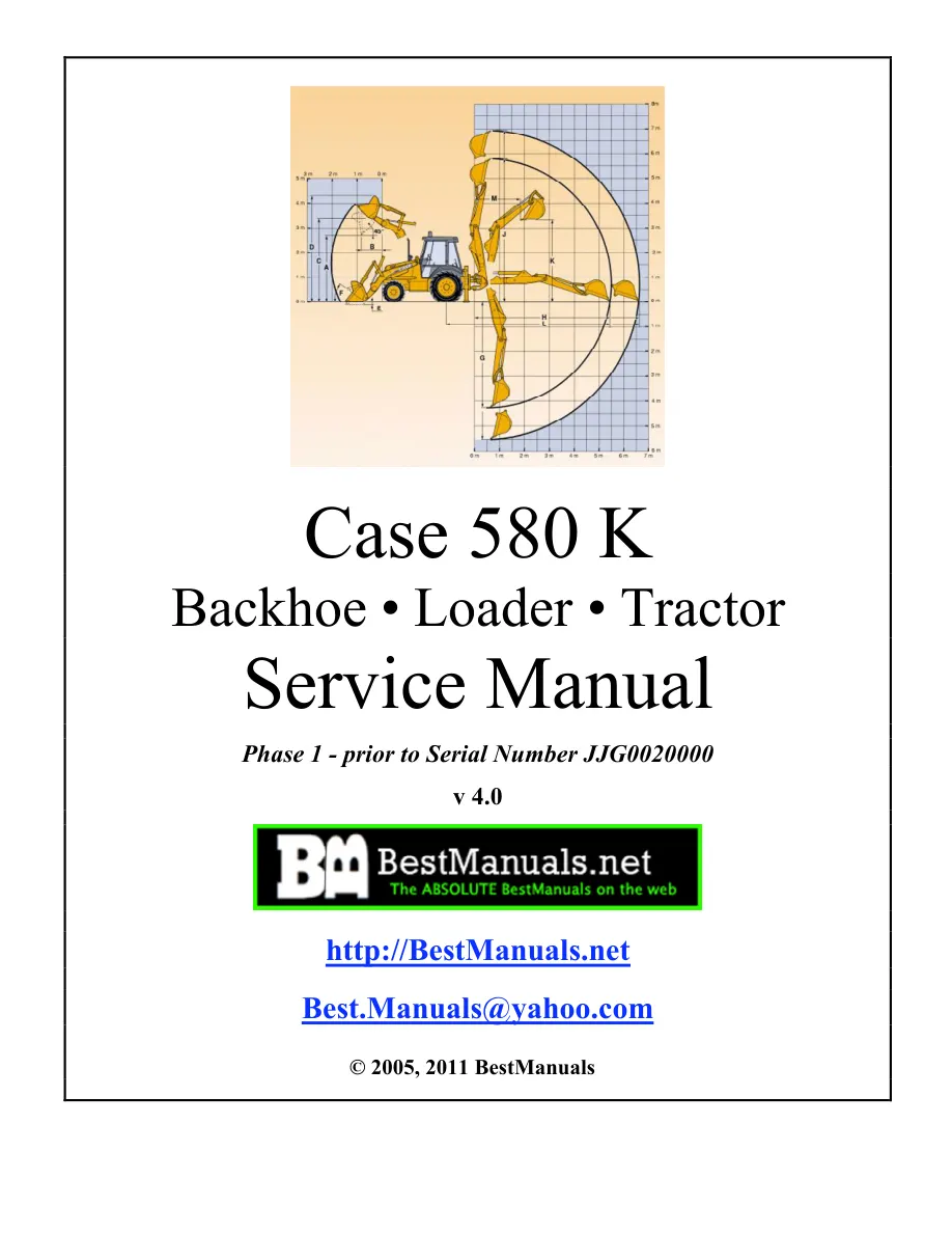 Case 580K Loader Backhoe Tractor Service & Repair Manual preview page 1