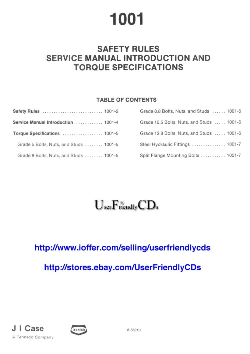Case 580K Loader Backhoe Tractor Service & Repair Manual preview page 5