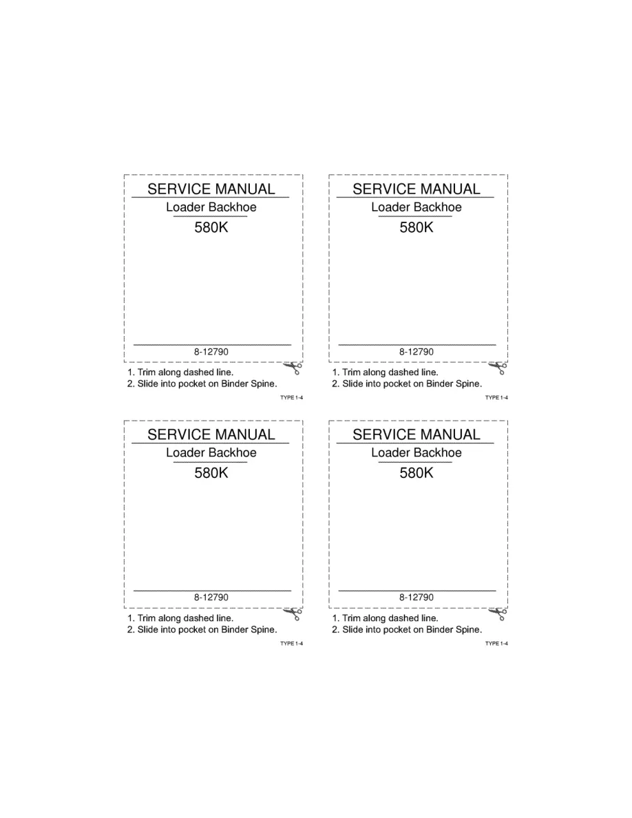Case 580k Phase 3 III Tractor JJG0020000 Above Service & Repair Manual preview page 2