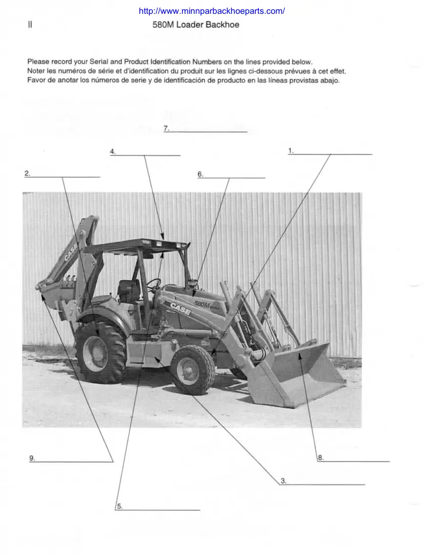 Case 580M 580 Super M Loader Backhoe Tractor Parts Manual preview page 4