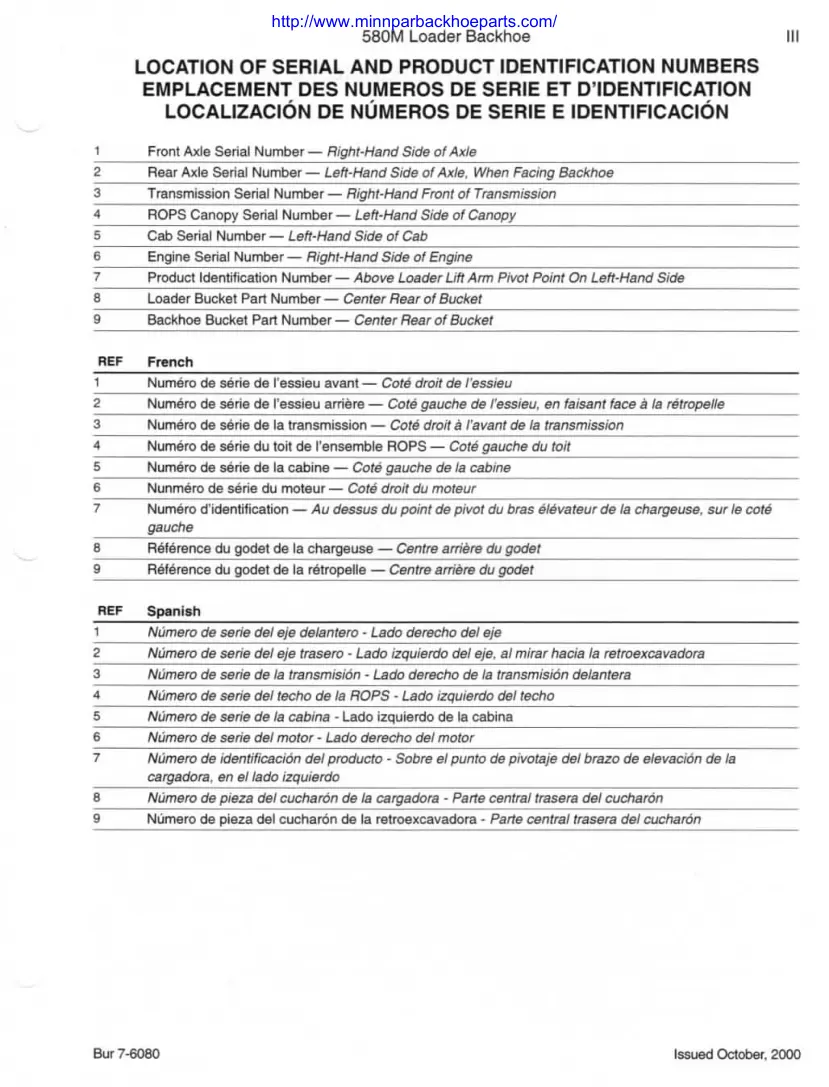 Case 580M 580 Super M Loader Backhoe Tractor Parts Manual preview page 6