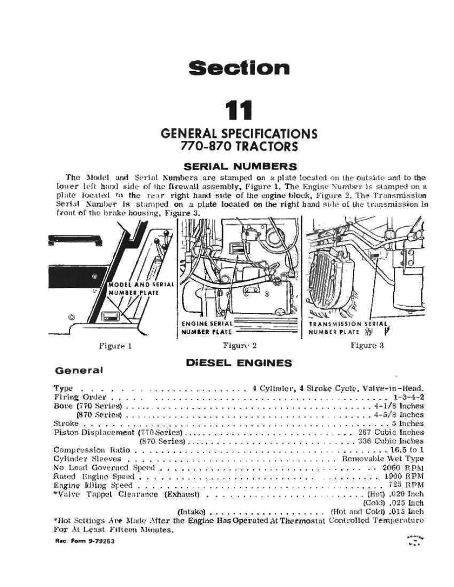 Case 770 870 Tractor Tractors Service & Repair Manual preview page 4