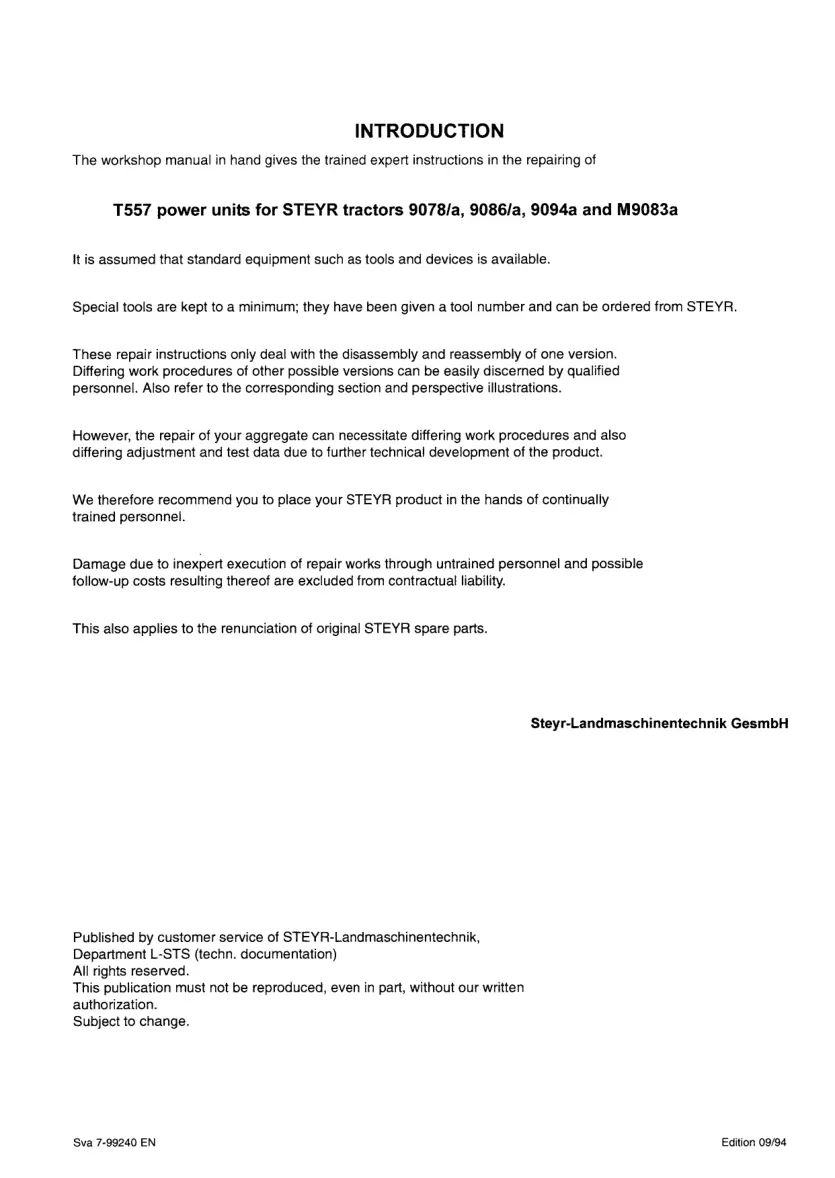 Case CS78 & CS86 CS94 Tractor Service & Repair Manual preview page 3