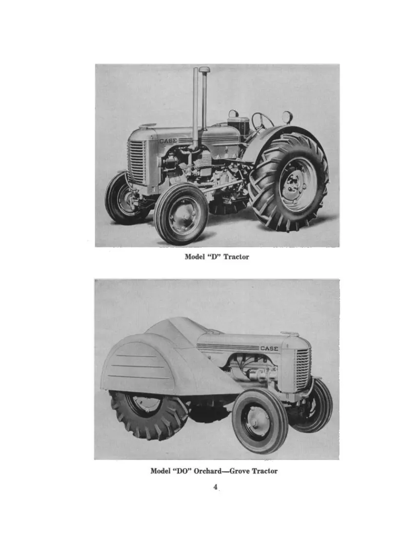 Case D Dc Do Orchard Grove Tractor Operator's Manual preview page 5