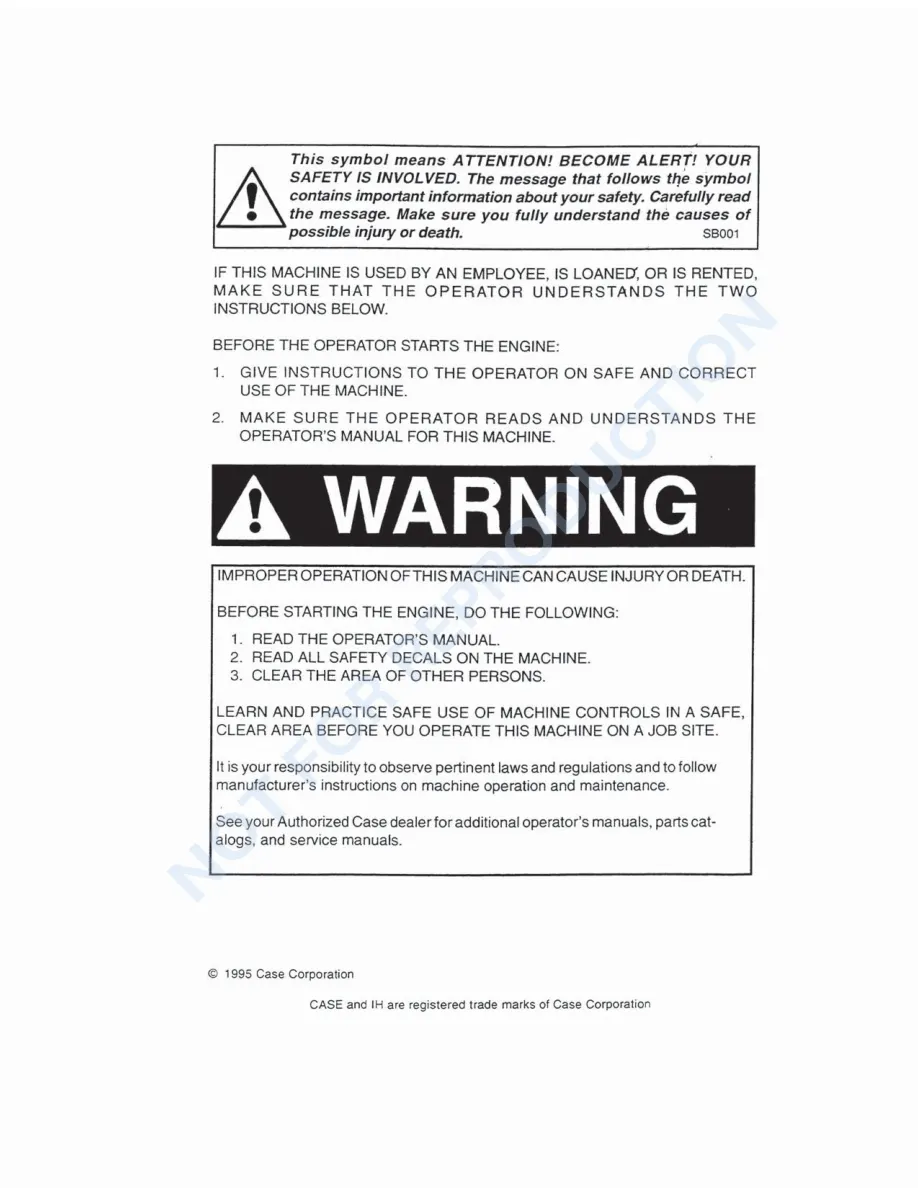 Case David Brown 1270 1370 1570 Tractor Service & Repair Manual preview page 2