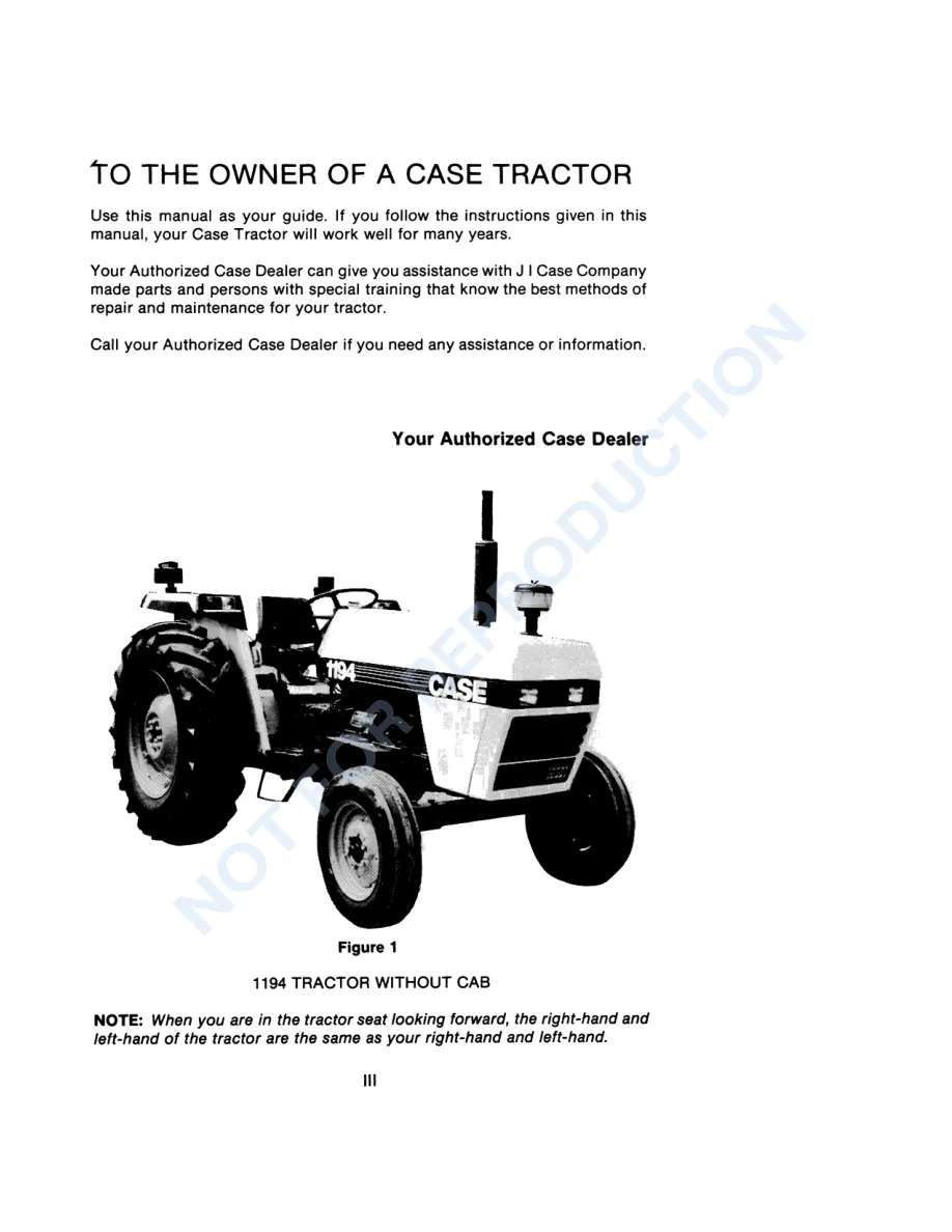 Case David Brown IH 1194 Tractor Service & Repair Manual preview page 5