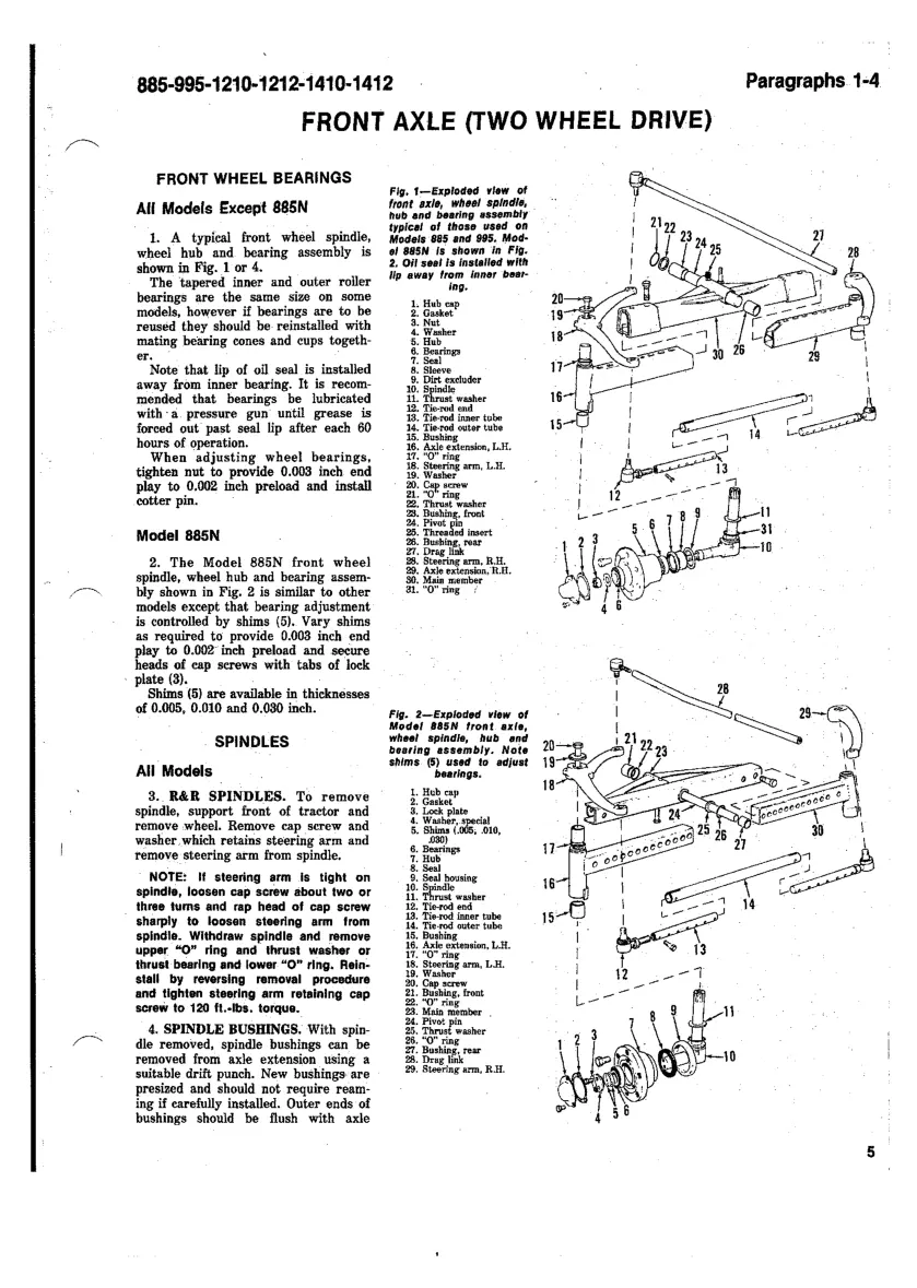 Case David brown Tractor 885 995 1210 1410 1412 Service & Repair Manual preview page 5