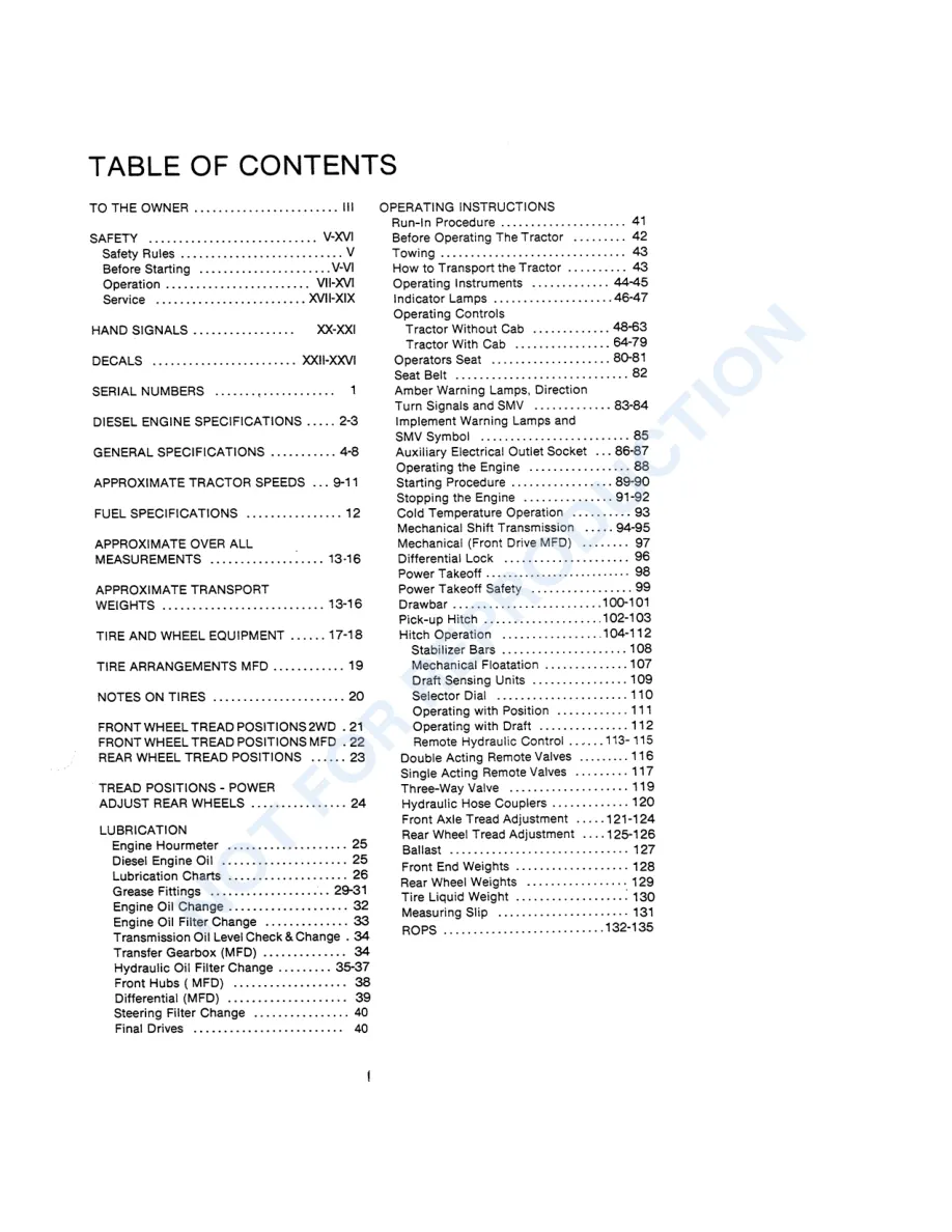 Case IH 1294 Tractor Operator's Manual preview page 3