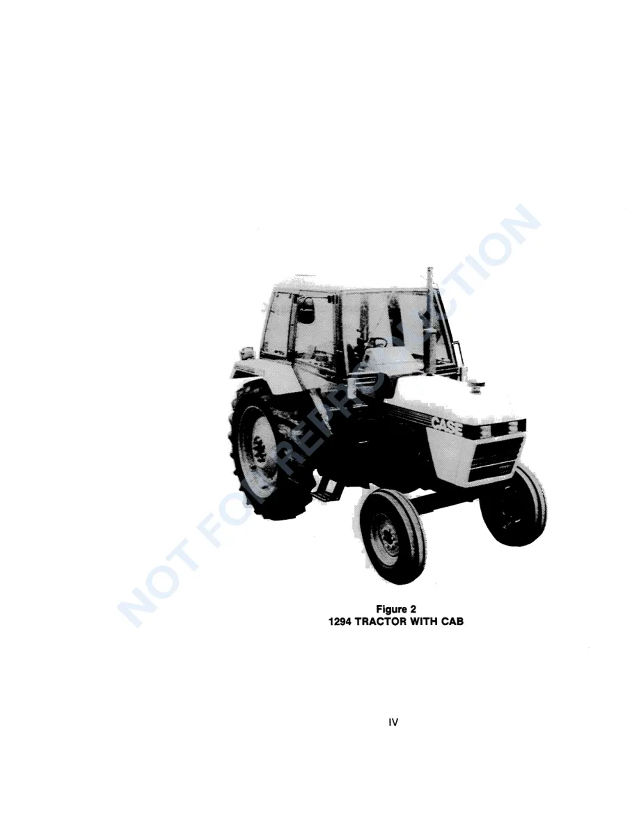 Case IH 1294 Tractor Operator's Manual preview page 6
