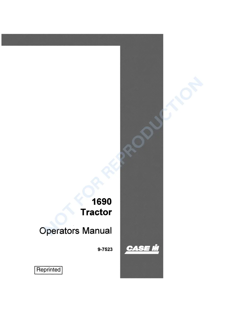 Case IH 1690 Tractor Service & Repair Manual preview page 1