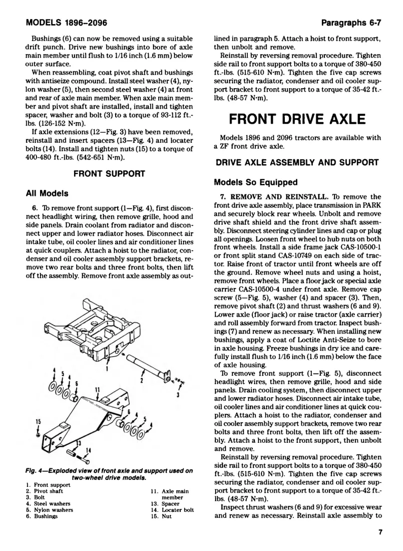 Case IH 2096 Tractor Service & Repair Manual preview page 6
