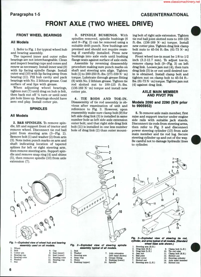 Case IH 2294 Tractor Service & Repair Manual preview page 5