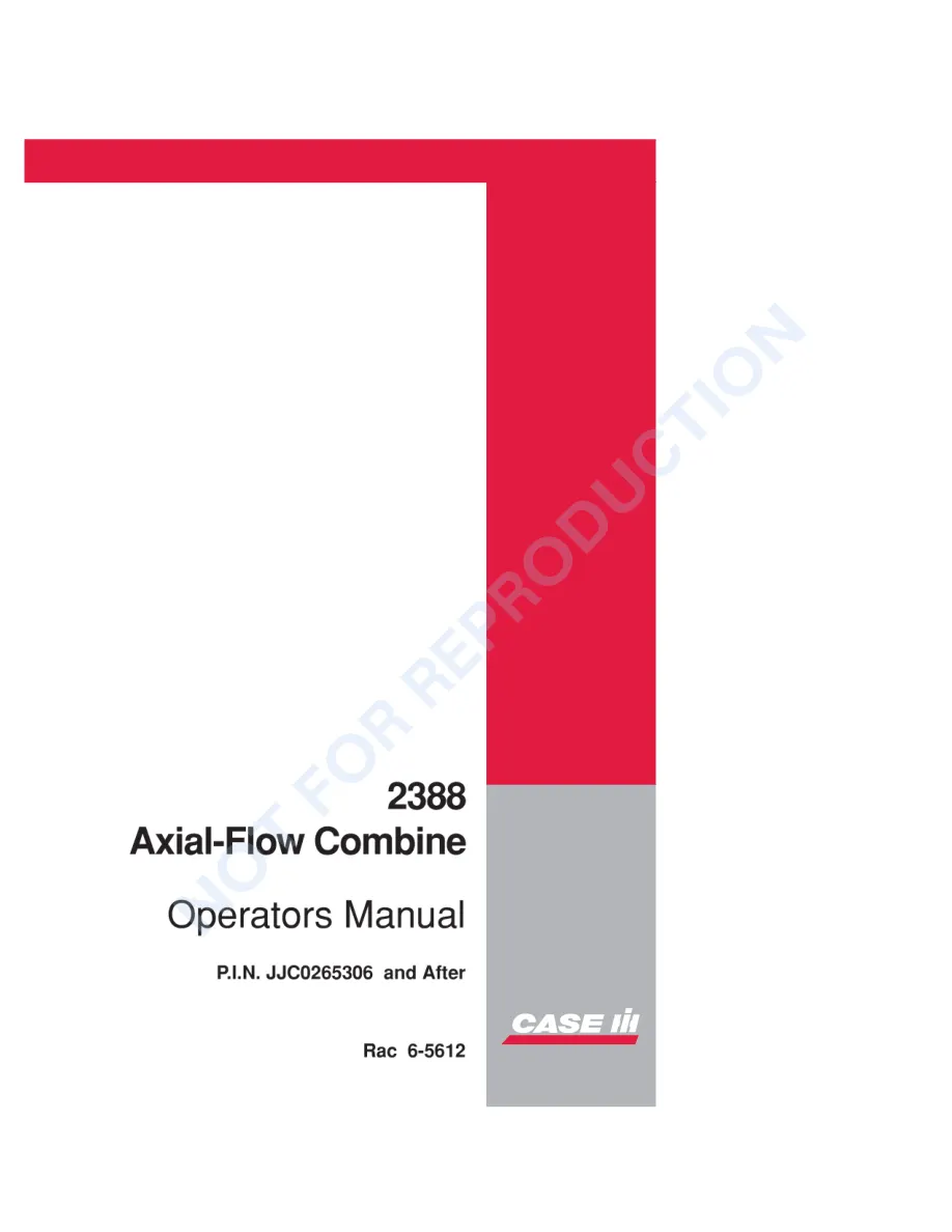 Case IH 2377 2388 2577 2588 Combine Service & Repair Manual preview page 1
