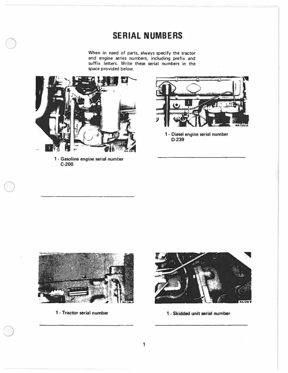 Case IH 2500B Pay Tractor 2505B & 2510B Loaders 2514B Hoe Operator's Manual preview page 5
