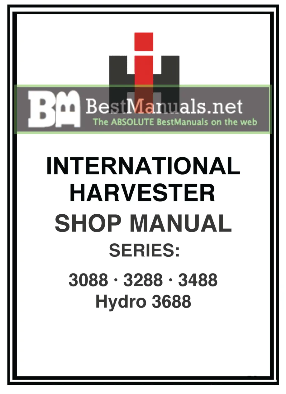 Case IH 3088 3288 3488 Hydro & 3688 Tractor Service & Repair Manual preview page 1