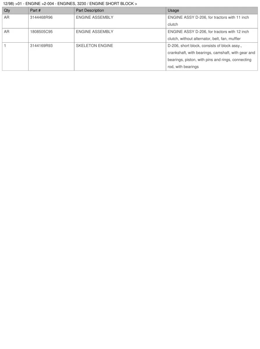 Case IH 3210 3220 3230 Tractor Service & Repair Manual preview page 5