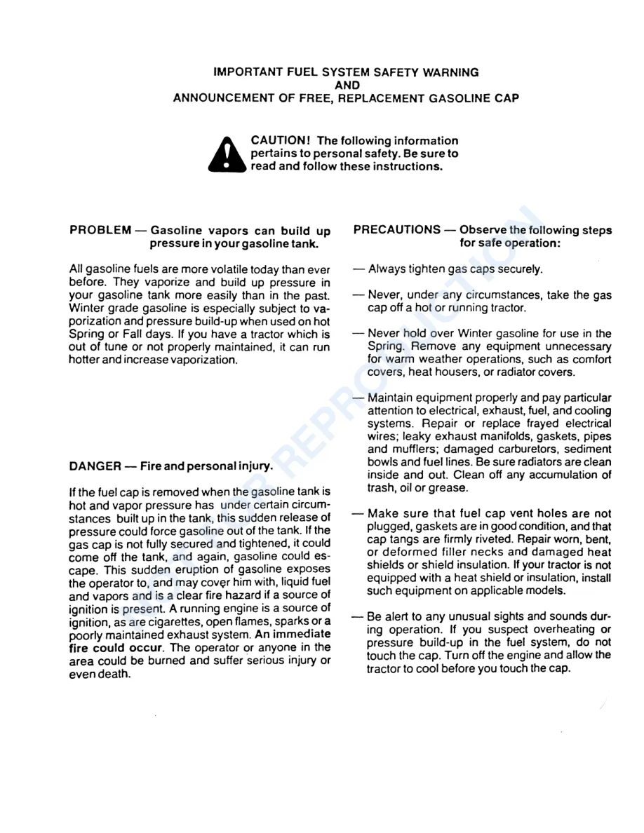 Case IH 340 Utility Tractor Operator's Manual preview page 3