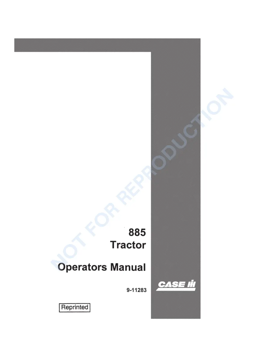 Case IH 385 485 585 685 885 Tractors Service & Repair Manual preview page 1