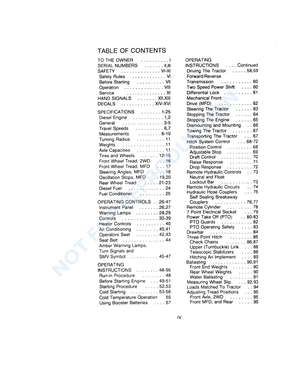 Case IH 385 485 585 685 885 Tractors Service & Repair Manual preview page 6