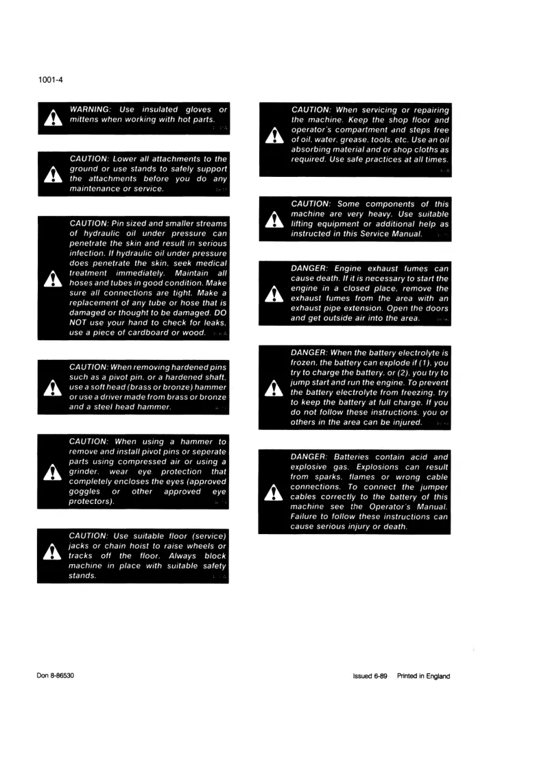 Case IH 4210/4220/4230/4240 Tractors Service & Repair Manual preview page 6