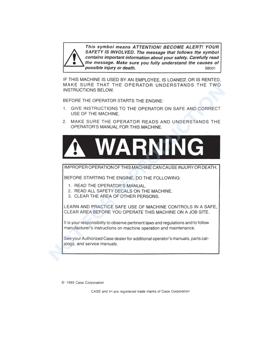 Case IH 485 Tractor Service & Repair Manual preview page 2