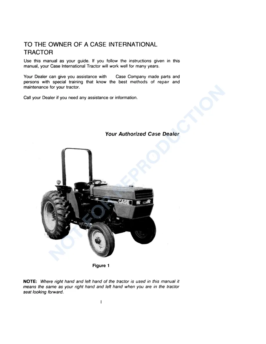 Case IH 485 Tractor Service & Repair Manual preview page 3