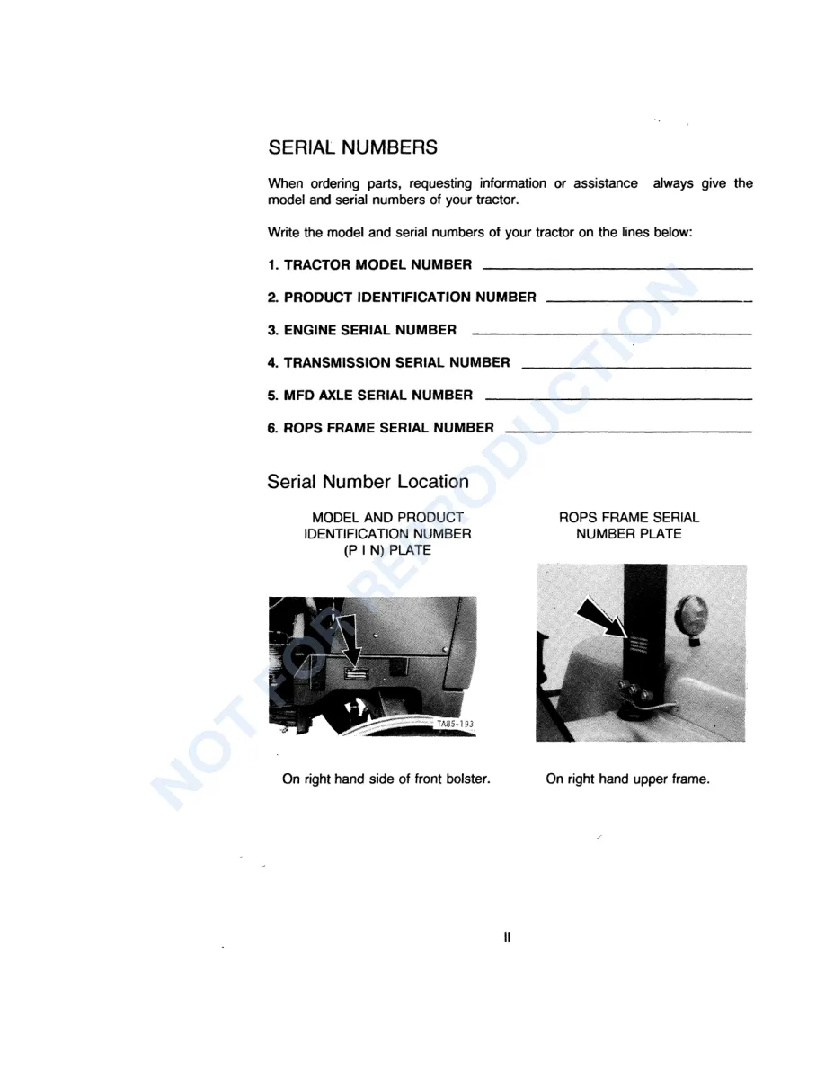Case IH 485 Tractor Service & Repair Manual preview page 4