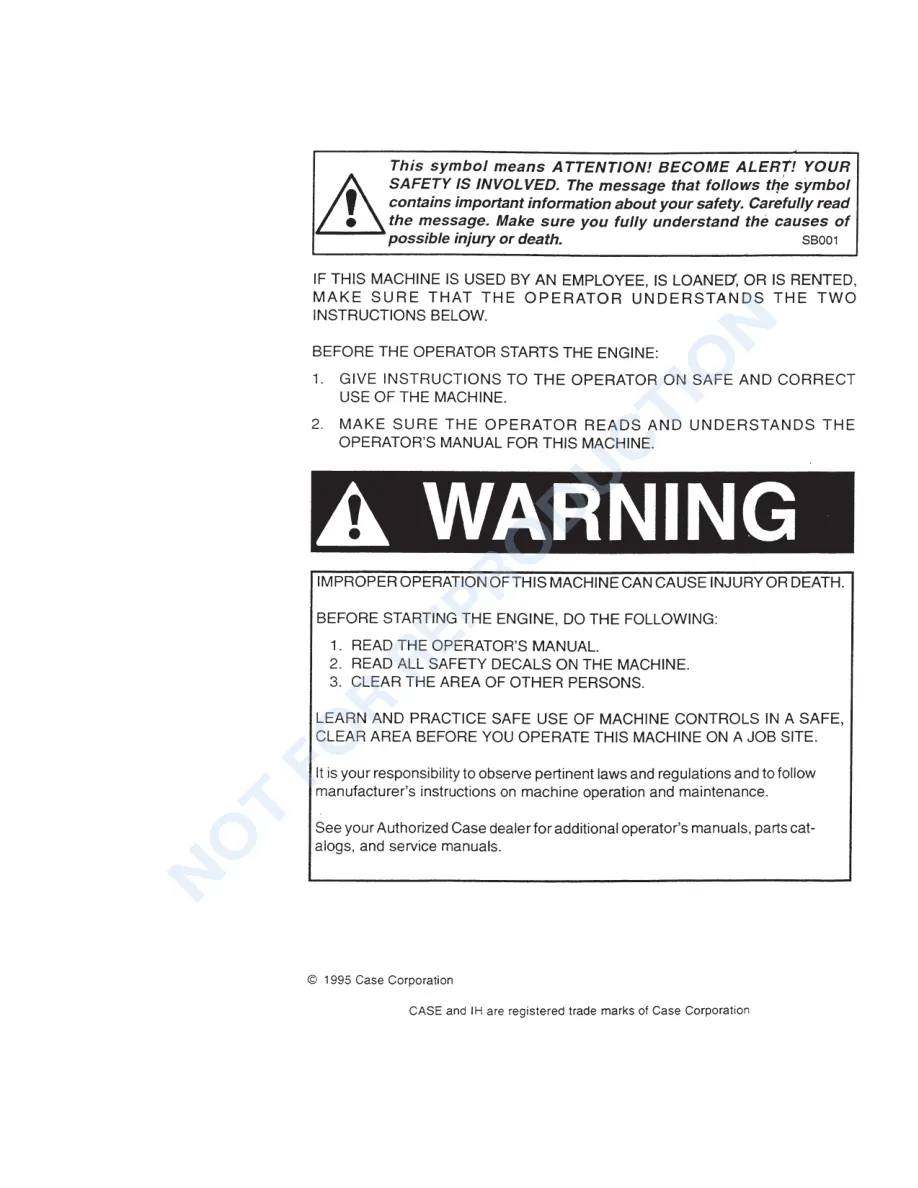 Case IH 5130 5140 Tractor Operator's Manual preview page 2