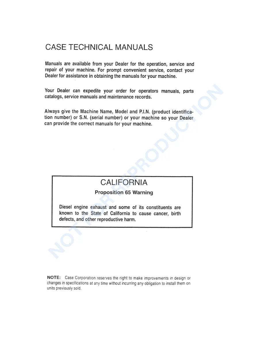 Case IH 5130 5140 Tractor Operator's Manual preview page 3
