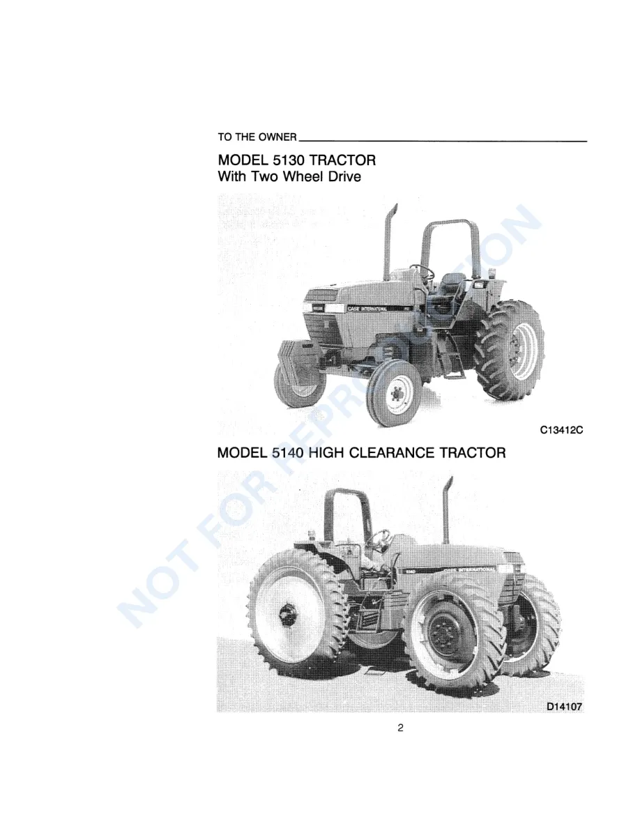 Case IH 5130 5140 Tractor Operator's Manual preview page 5