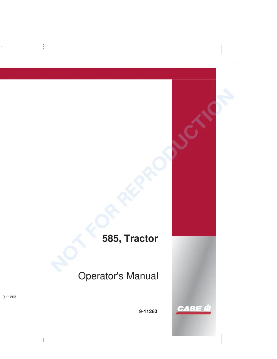 Case IH 585 Tractor Service & Repair Manual preview page 1