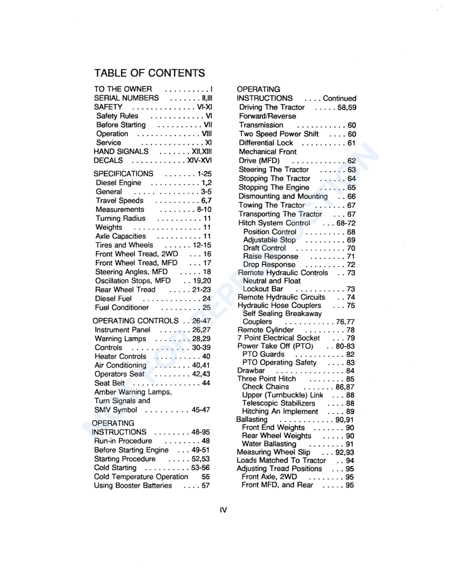 Case IH 585 Tractor Service & Repair Manual preview page 5