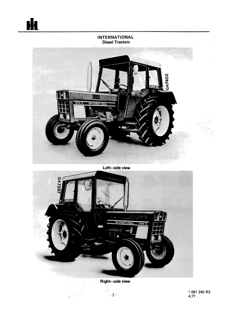 Case IH 644 744 844 844S Tractor Operator's Manual preview page 6