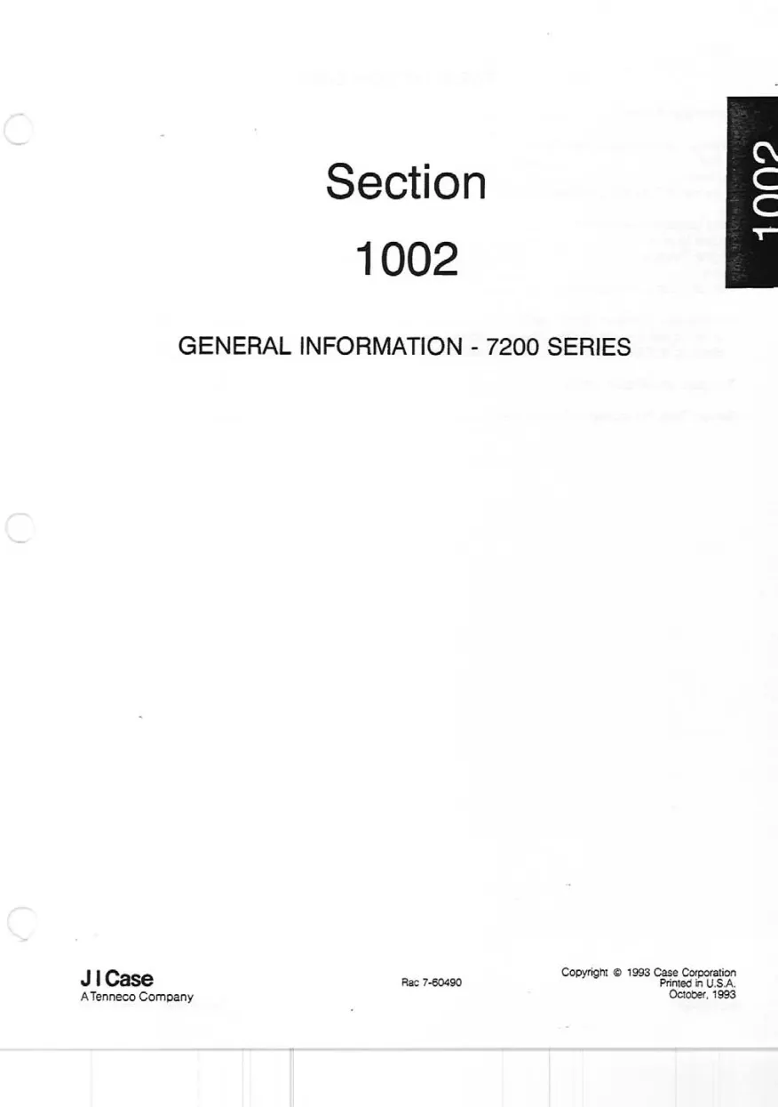 Case IH 7210/7220/7230/7240/7250 Tractors Service & Repair Manual preview page 2