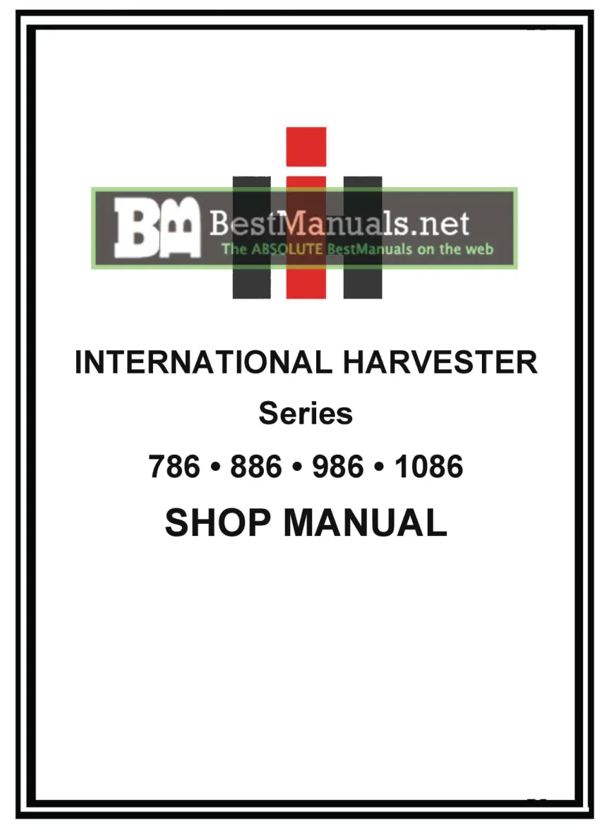 Case IH 786 886 986 1086 Tractor Service & Repair Manual preview page 1