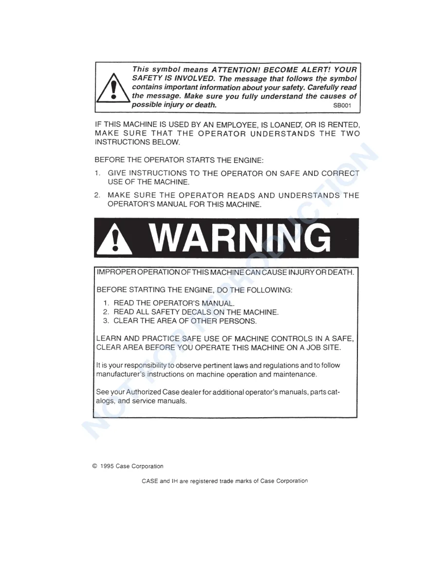 Case IH 9170 9180 Tractor Operator's Manual preview page 2