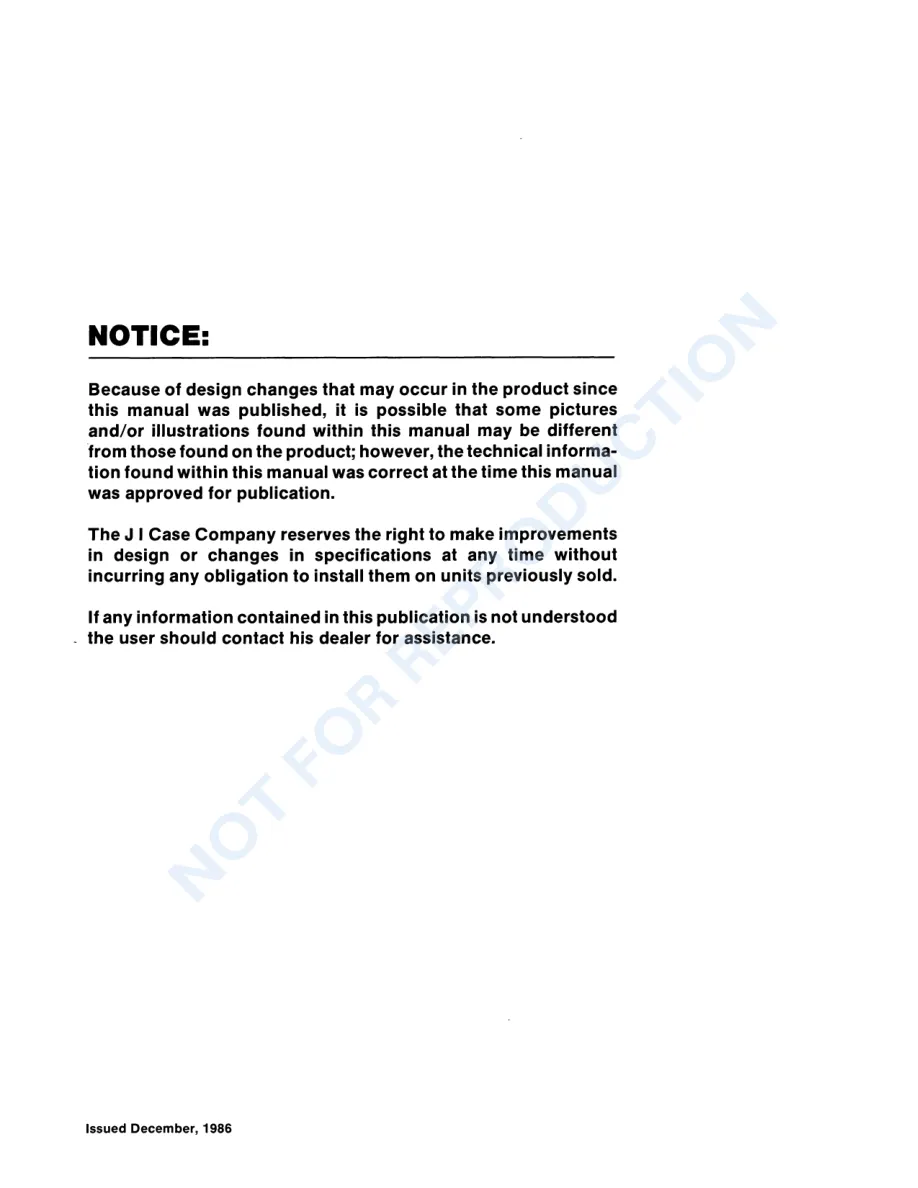 Case IH 9170 9180 Tractor Operator's Manual preview page 3