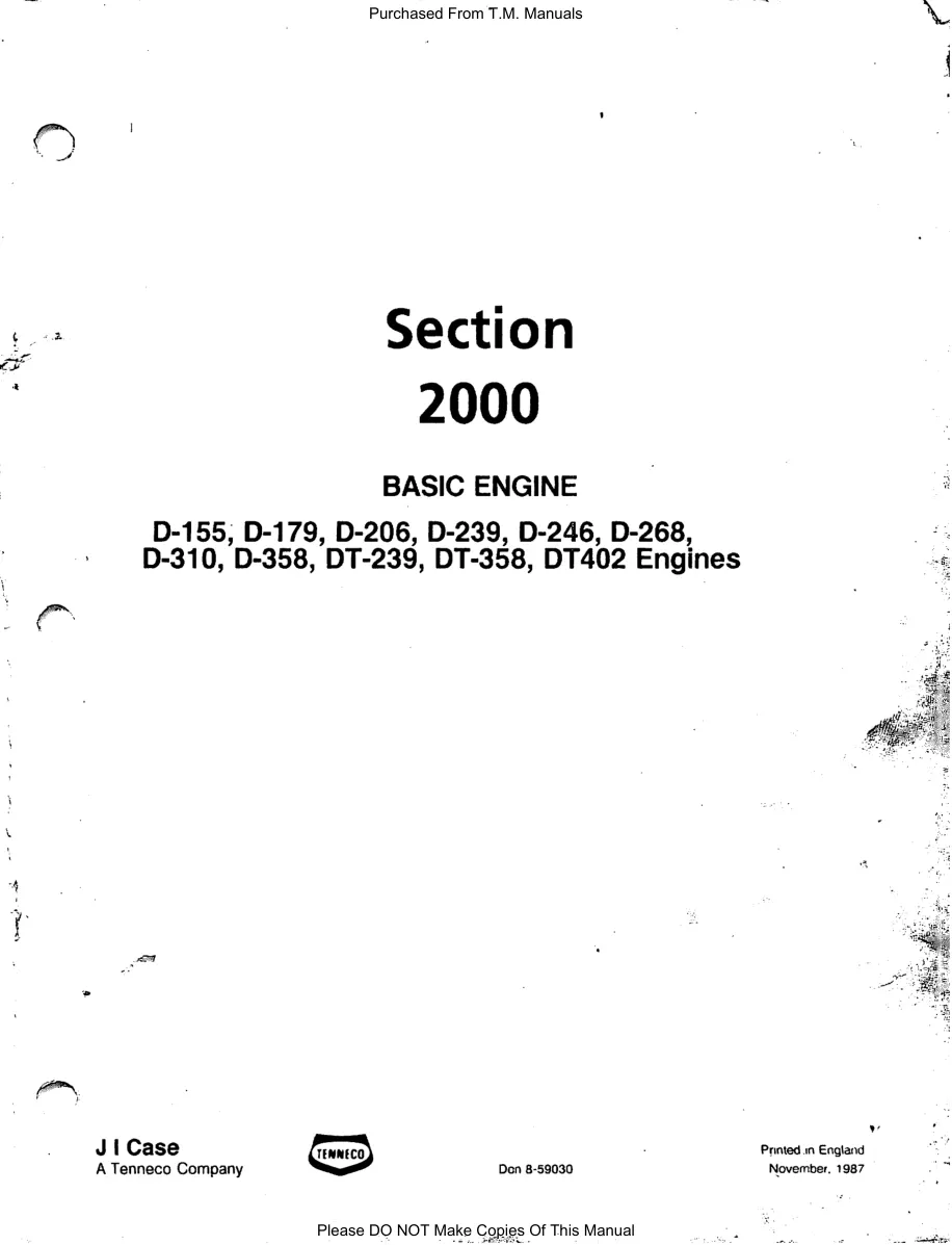 Case IH 956/1056 Tractors Service & Repair Manual preview page 2