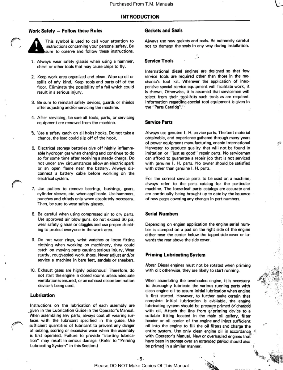 Case IH 956/1056 Tractors Service & Repair Manual preview page 6