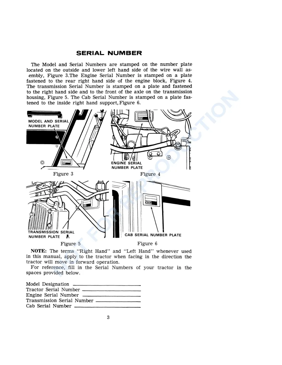 Case IH 970 Tractor Operator's Manual preview page 5