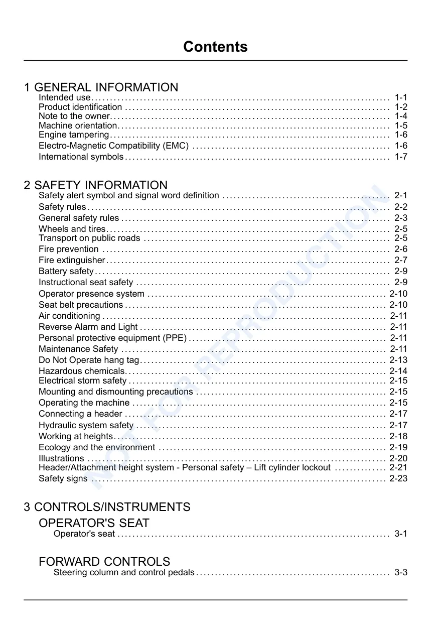 Case IH Axial Flow 7230 8230 9230 Combine Operator's Manual preview page 2