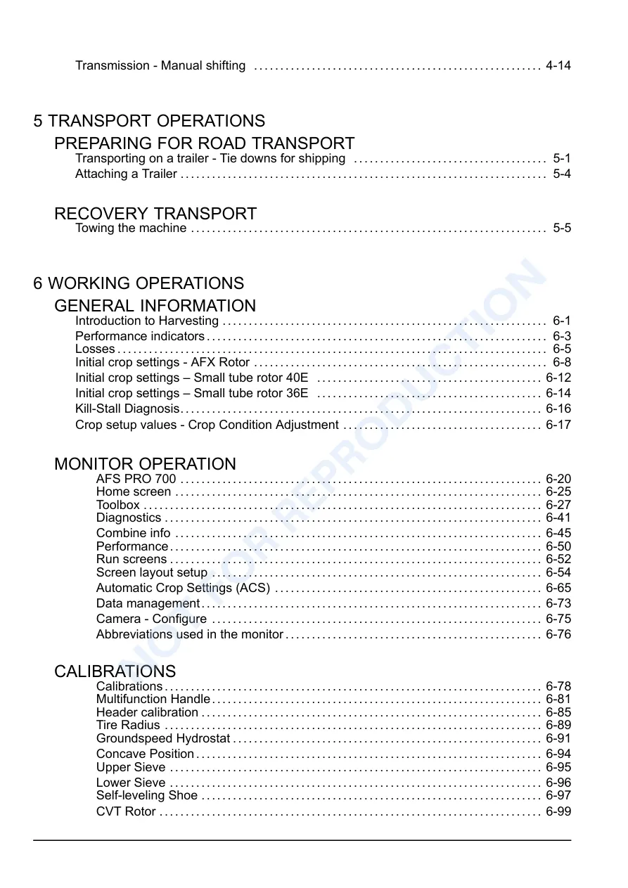Case IH Axial Flow 7230 8230 9230 Combine Operator's Manual preview page 4