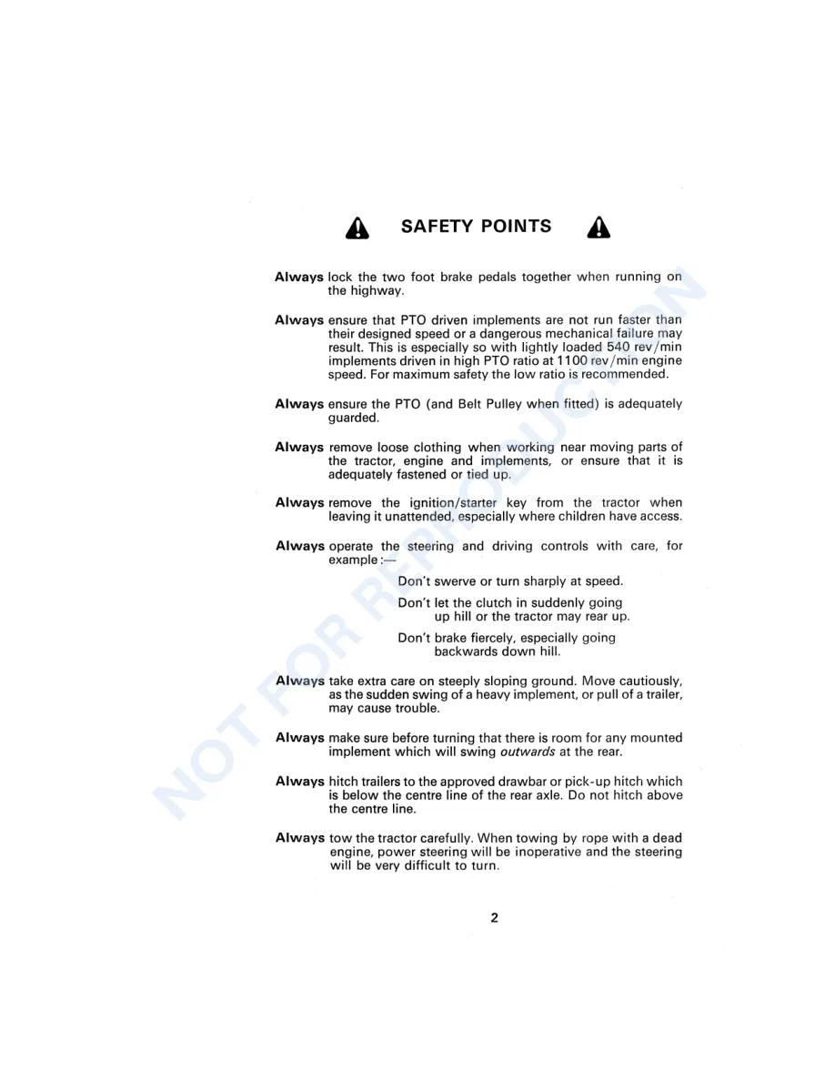 Case IH David Brown 1210 1212 Tractor Operator's Manual preview page 6