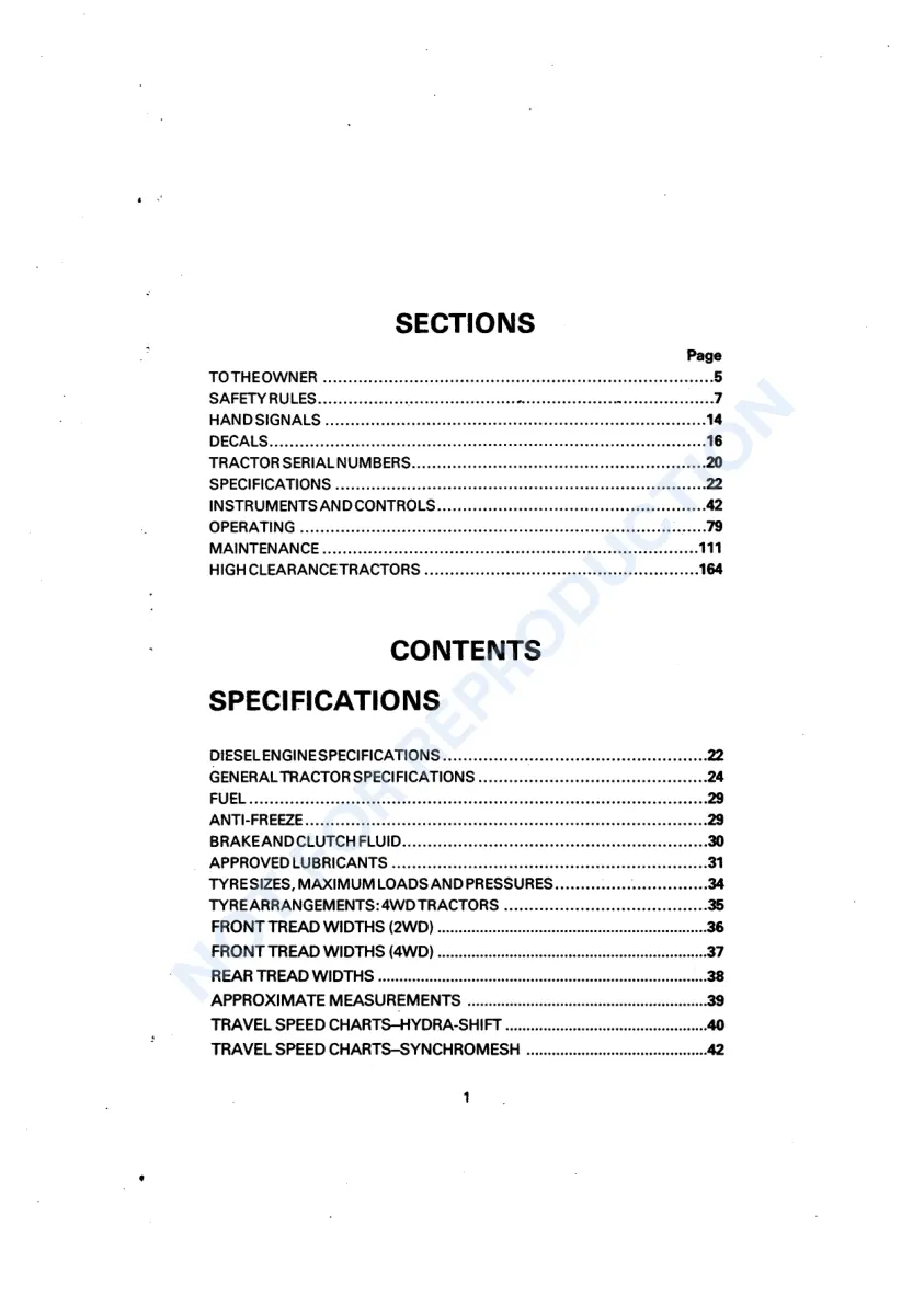 Case IH David Brown 1290 1390 Tractor Operator's Manual preview page 3