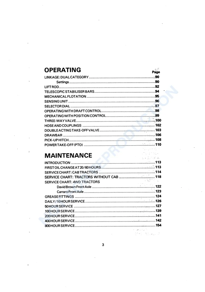 Case IH David Brown 1290 1390 Tractor Operator's Manual preview page 5